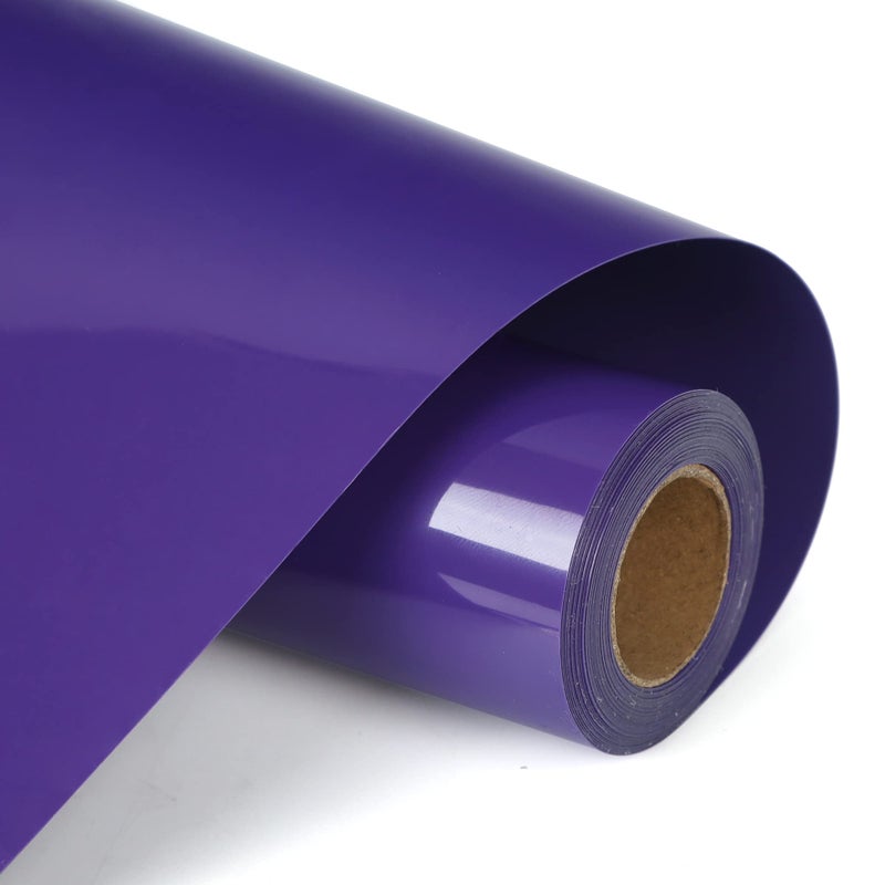 RENLITONG Purple HTV Iron on Vinyl 12Inch by 10ft Roll Heat Transfer Vinyl for T-Shirt HTV Rolls for All Cutter Machine - Easy to Cut & Weed for Heat Transfer Design - Image 1